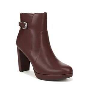 Naturalizer Womens 11 M Cabernet Sauvignon Braxton Platform Booties DISPLAY QL8